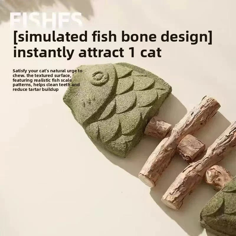 Fish Bone Chew Toy (Cat Dental Playtime)