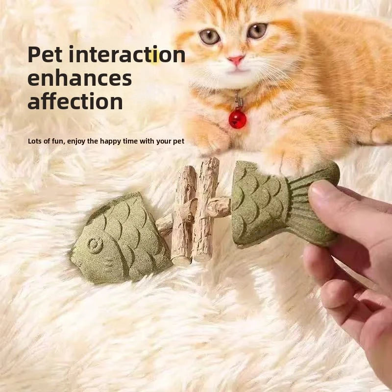 Fish Bone Chew Toy (Cat Dental Playtime)