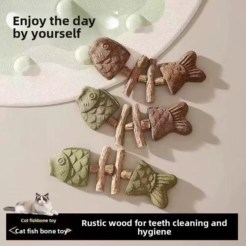 Fish Bone Chew Toy (Cat Dental Playtime)