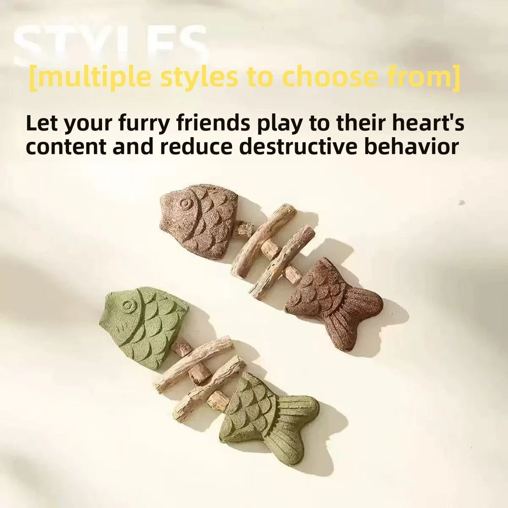 Fish Bone Chew Toy (Cat Dental Playtime)